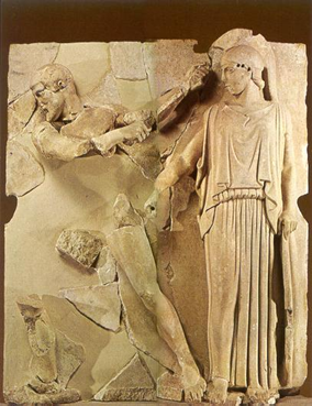 Athena and Hercules, Cleaning the Stables of Augeas with Water